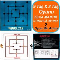 Ahşap Dokuz Taş Zeka Ve Strateji Oyunu