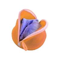 Renkli Turuncu - Fermuarlı File Sütyen Yıkama Bikini İç Çamaşırı Hassas Çamaşır Yıkama Aparatı